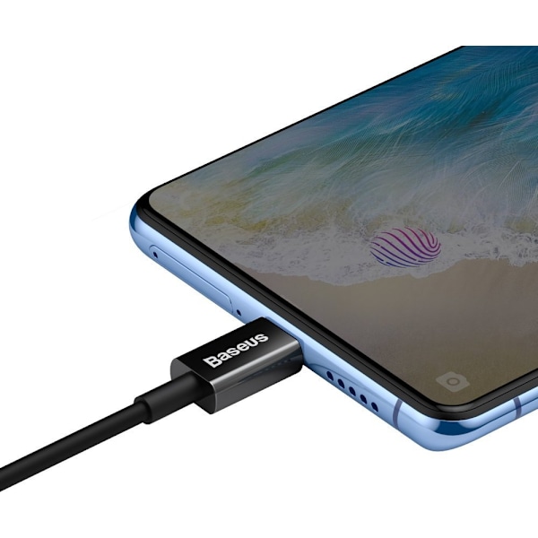 Erinomainen kaapeli microUSB USB-kaapeli nopeaan lataukseen 2A 1m musta
