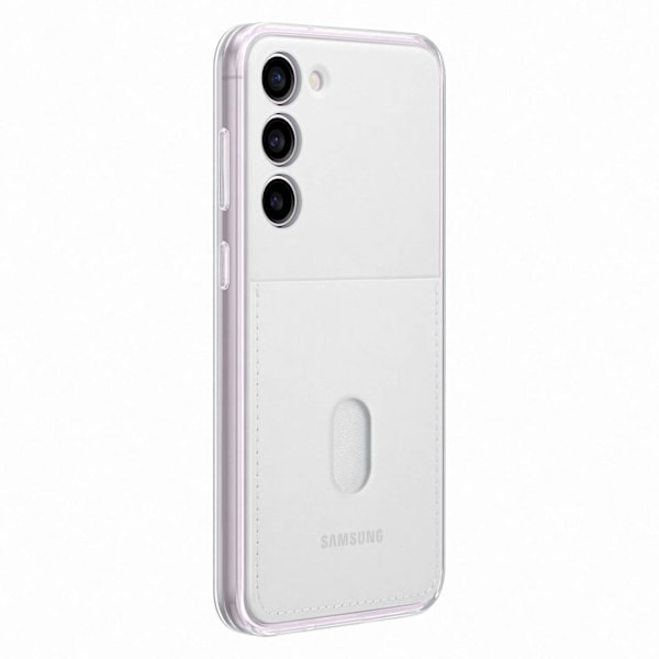 Samsung Galaxy S23+ Frame Cover-fodral med utbytbara baksidor, vit