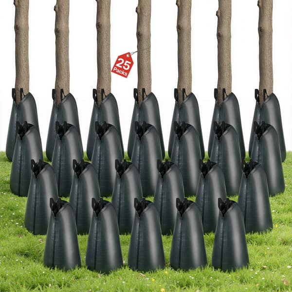 Trädbevattningspåsar, 20 gallon, 25-pack, 3–4 timmars dropp, dragkedja