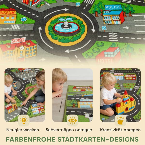 Babylekmatta, halkfri, 200x150 cm, stadsdesign