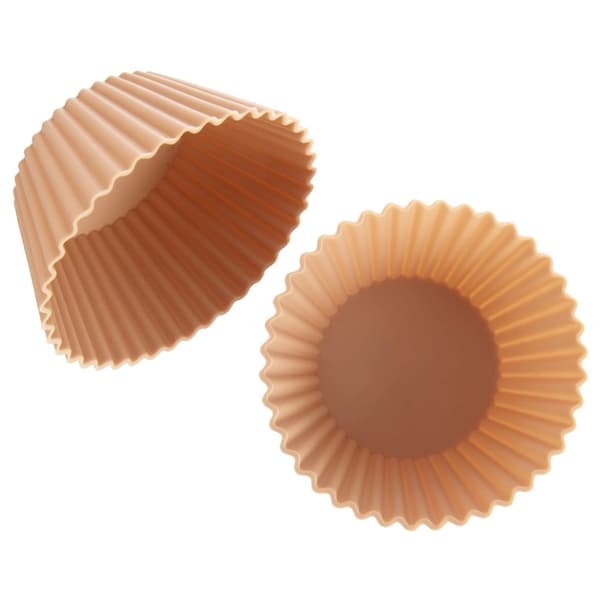 Silikoniset muffinimuotit, beige, 5,5 cm, 12 kpl:n setti