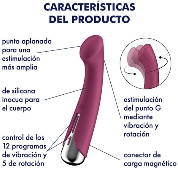 Satisfyer - Pyörivä G-Sport 1 Rotator Vibrator Red