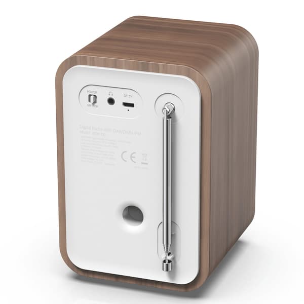 FM/DAB+ Radio Bluetooth Træ/Hvid
