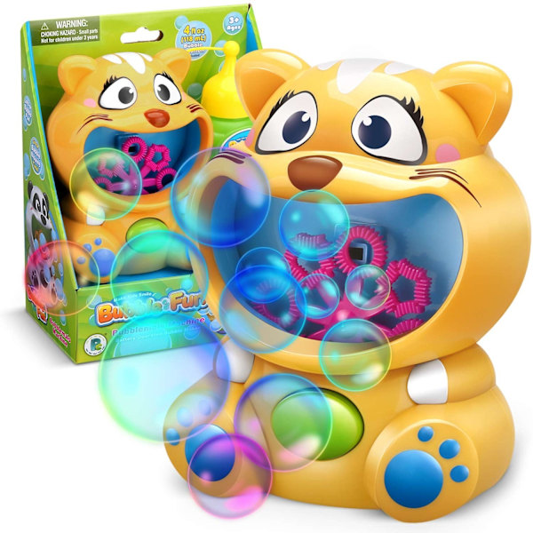 Boblemaskine i form af en gul kat - Ricokids RK-900