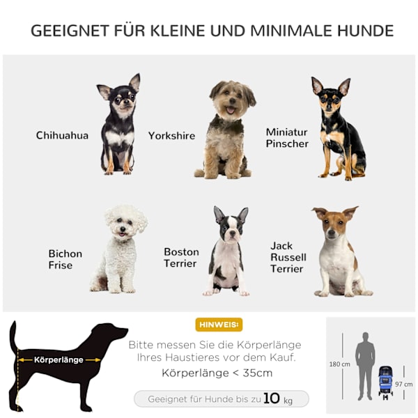 Hundevogn Hunde Buggy Buggy Hunde Katte Flerfarvet (Blå)