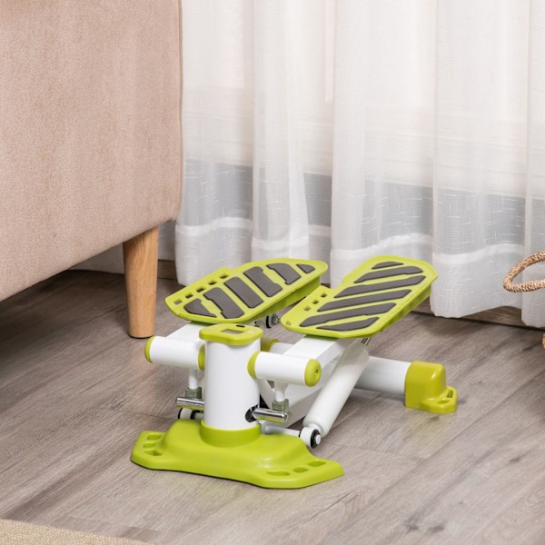 Mini stepper kotiin, liukumaton ylös-alas stepperi LCD-näytöllä, stepper kotitreeni kahdella suurella polkimella, teräs, keltainen