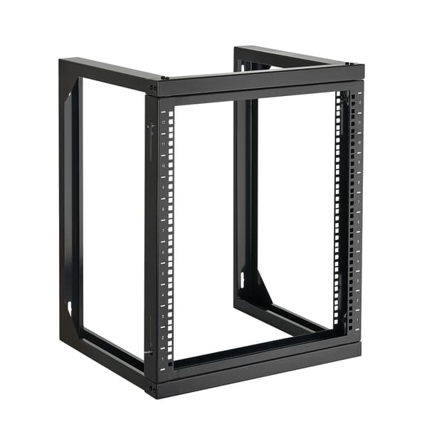 12U väggmonterat serverrack, 45 cm djup, 65 kg, 180 graders dörr