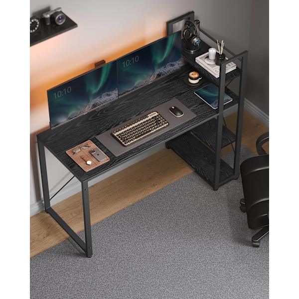 Flexibelt datorbord med justerbar hylla