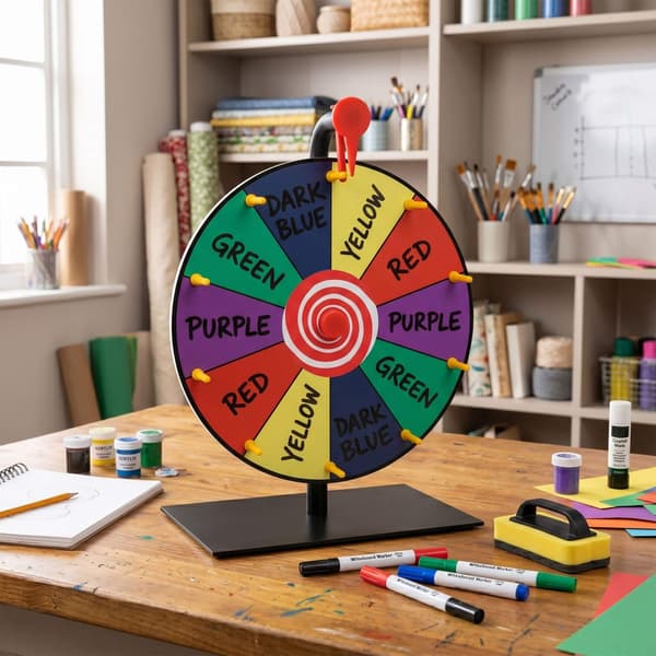 Prishjul med stativ, flerfärgad, 30 cm diameter