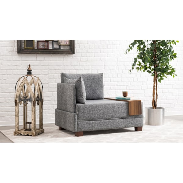 1-sits Sofa Fly Fåtölj vänster - Grå
