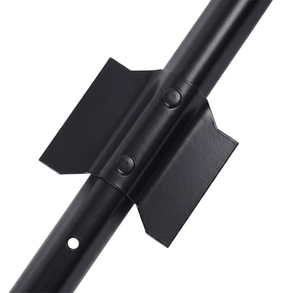 Svarta stålstaketstolpar, 90 cm, set om 10