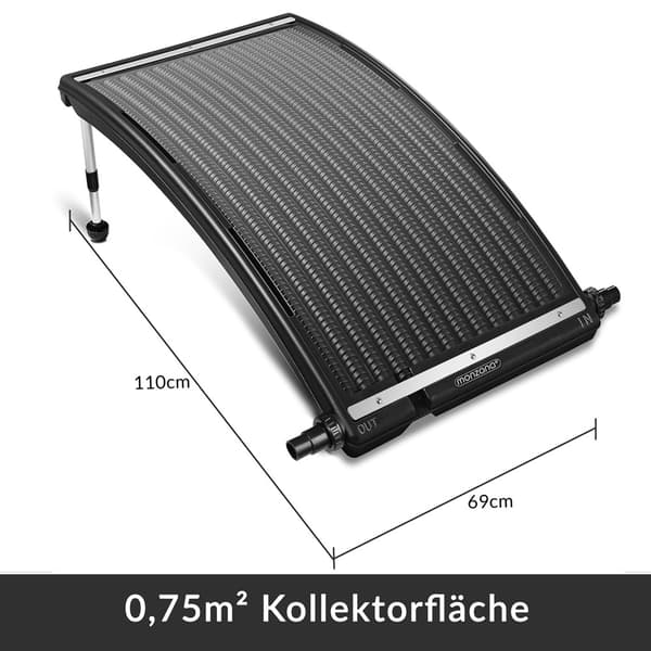 Solcellspanel för poolvärme, 112x55x14cm, miljövänlig