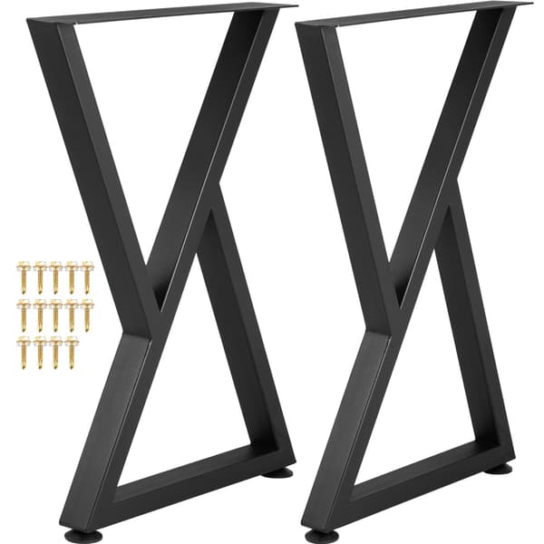 Z-formade stålbordsben, set om 2, 28 x 18 tum
