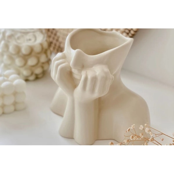 Vase Iskandinav Layd - Creme