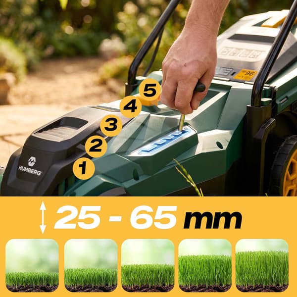 Elektrisk gräsklippare, 1400W, 34 cm klippbredd