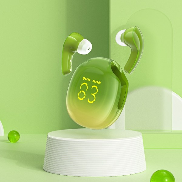 T9 Bluetooth 5.3 in-ear USB-C langattomat kuulokkeet, vihreä