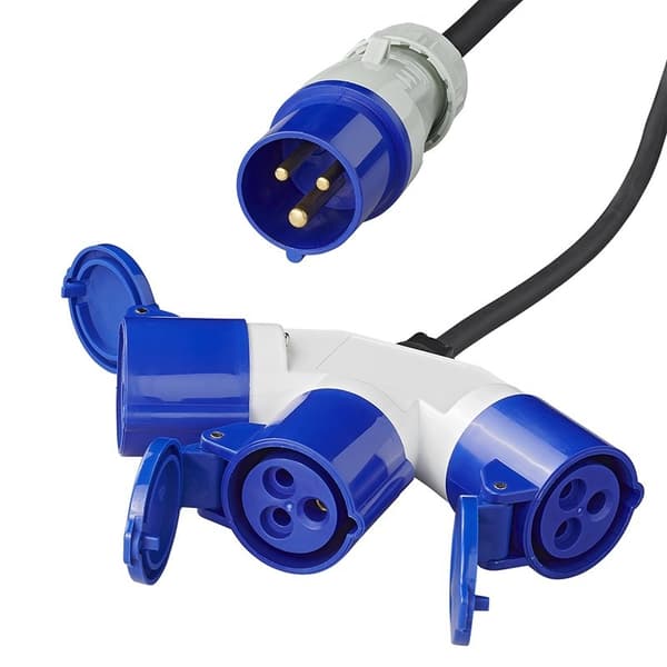 CEE 3-vejs splitter 16A 150cm 3x2,5mm²