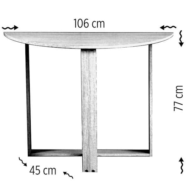 Study Desk Middle - Valnød