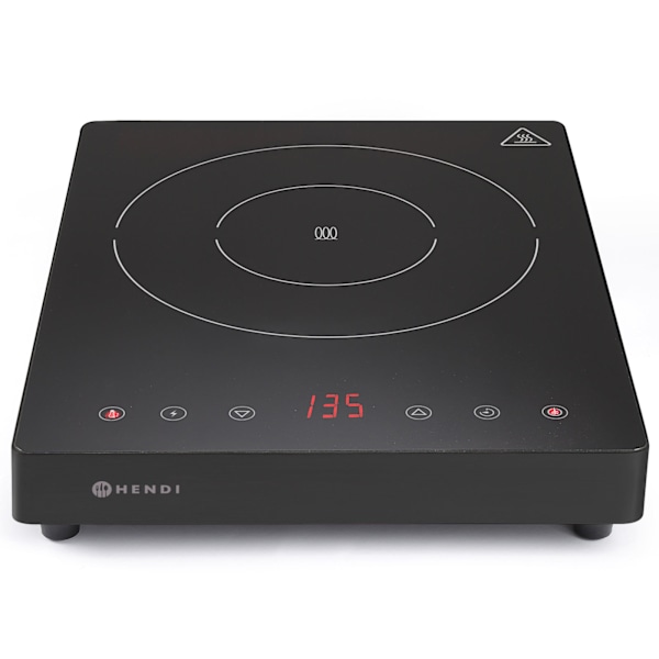 Bärbar induktionsspis med touchpanel, 1 Black Line värmezon, dia. 22 cm 2000 W - Hendi 239391
