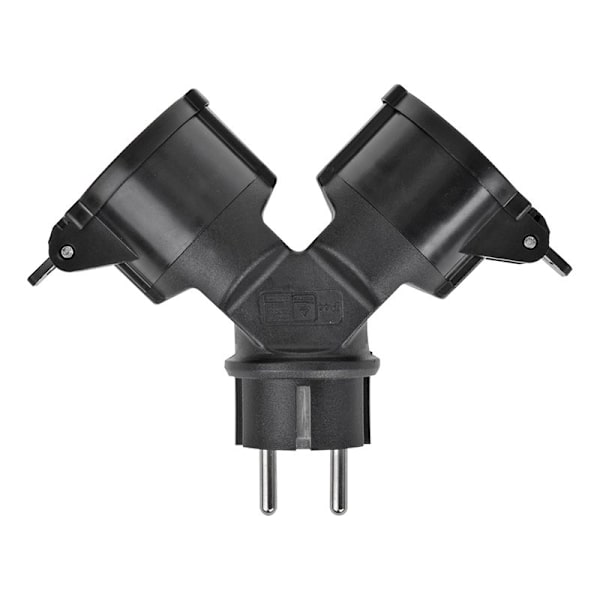 Schuko 2-vägs splitter