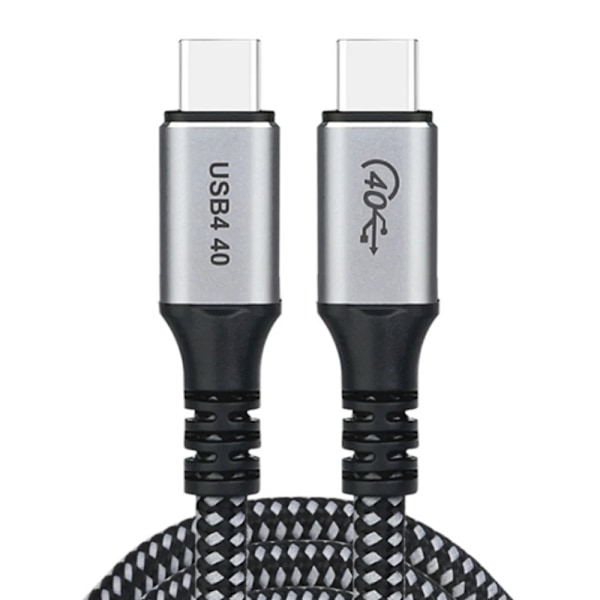 USB-C kabel 240W 8K 60Hz 1,2m svart