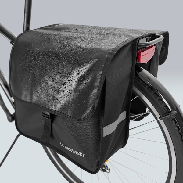 Dobbelt cykeltaske til bagagerum, 28 l, sort
