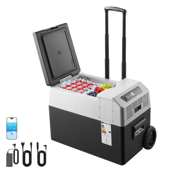 12V/24V Bærbart Bilkøleskab 30L, Kompressor, Hjul