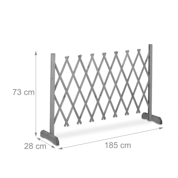 Utdragbar spaljé grå