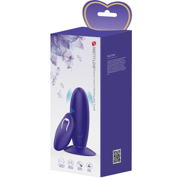 Pretty Love - Youth Plug Anal Vibrator Fjernbetjening Violet