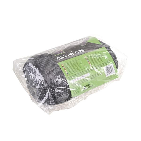 Snabbtorkande mikrofiberhandduk 120 x 60 cm, 280 GSM, mörkgrå