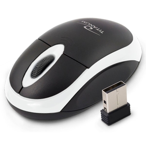 Titanum Trådløs 2,4Ghz Optisk Mus 3D Usb Vulture Sort/Hvid