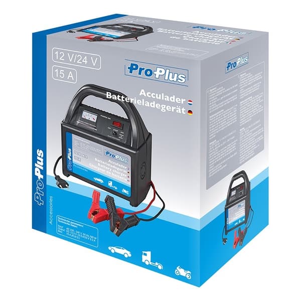 Batterioplader 12V/24V 15Amp.