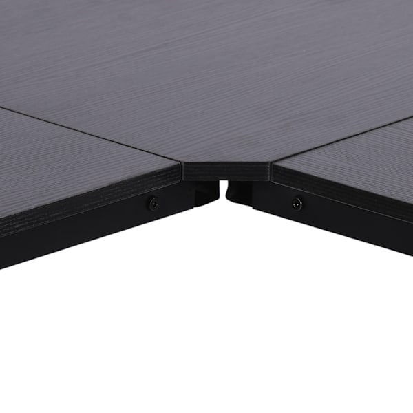 Computer Skrivebord L-Shape Hjørne Skrivebord, Vinkel Skrivebord, Mdf, Sort, 150X150X76Cm