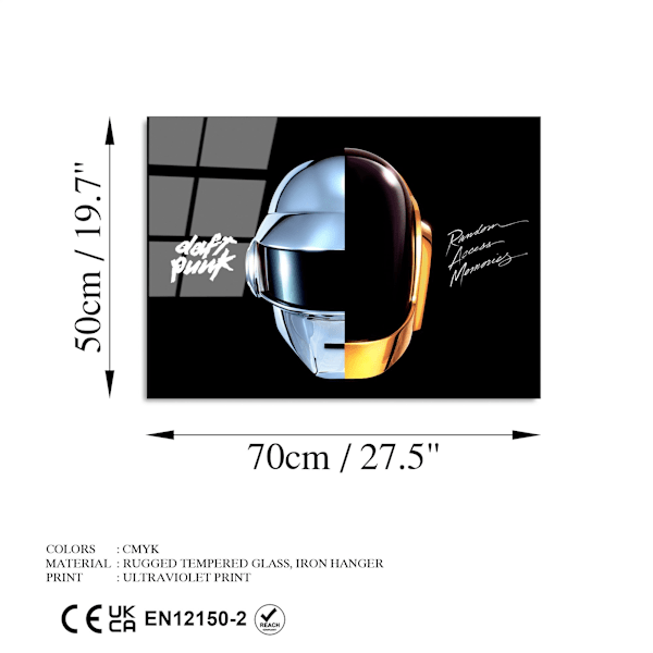 Dekorativt hærdet glasmaleri UV-335 50 x 70