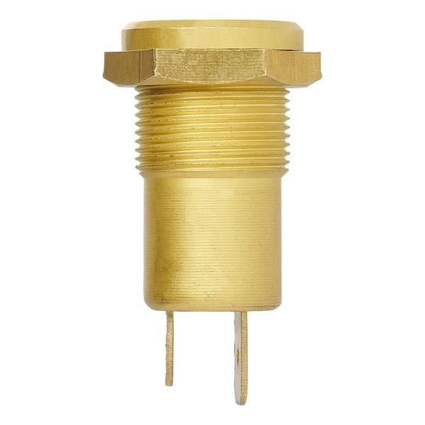 Indbygningsstik DIN 12V messing