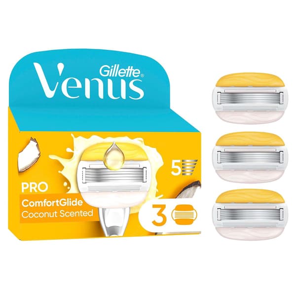 Rakblad för kvinnor, ComfortGlide Coconut, 3-pack