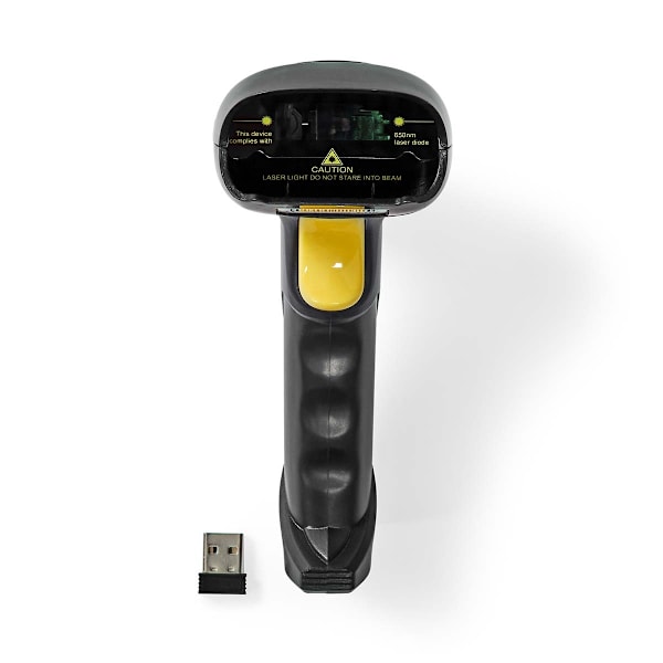Viivakoodinlukija | Laser | Langaton | 1D lineaarinen | Akkukäyttöinen / USB Virta | USB-liitäntä