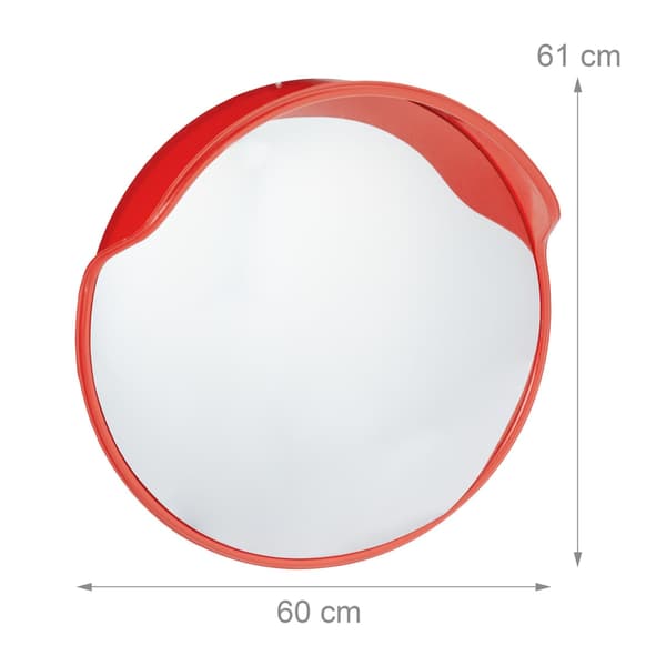 Trafikspejl 60 cm rødt