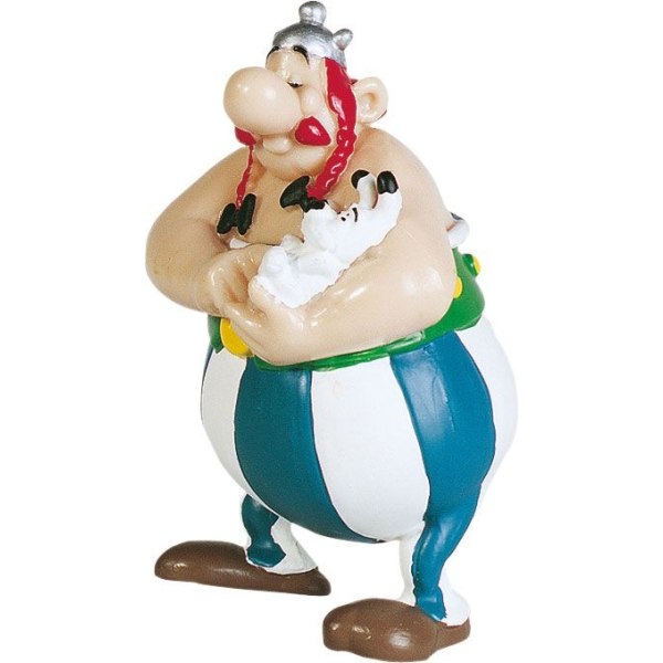 Asterixfigur Obelix med Dogmatix 8 cm