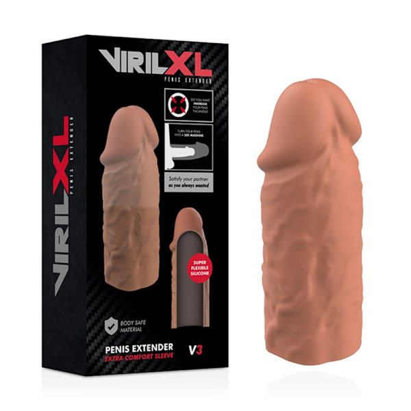 Virilxl - Nestemäinen silikoni V3 ruskea peniksen pidennys