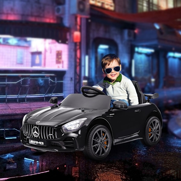 Lasten sähköauto 12 V lastenauto 2,4G kaukosäätimellä, USB, MP3, musiikki, sähköauto valoilla, pehmeä käynnistys, peruutustoiminto, 3-5 km/h, lapsille