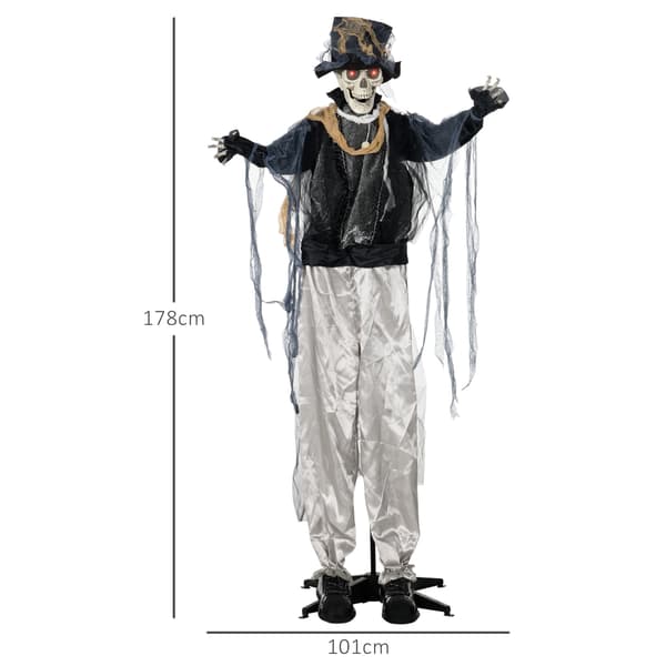 Halloween-spökdekoration med ljud- och rörelsesensor
