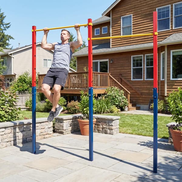 Nedgravet pull-up stang, 5 højder, 220 kg kapacitet