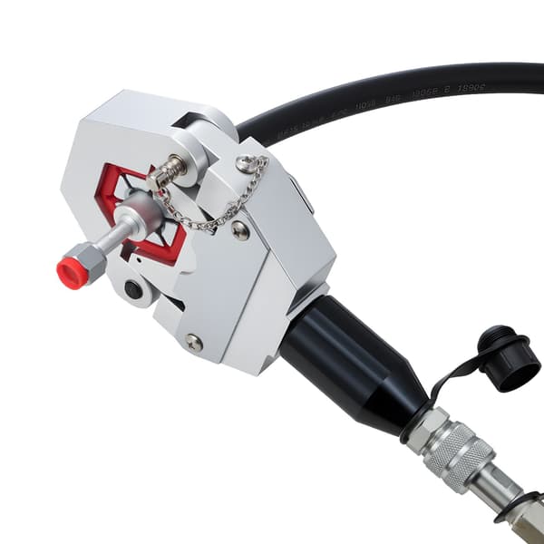 Hydraulisk A/C-slangpresssats, 7 gängor, manuell pump