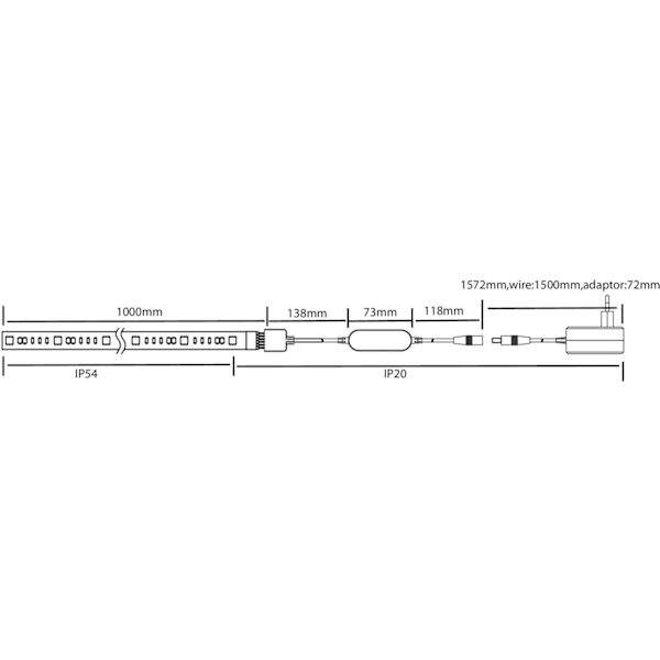 Airam SmartHome Strip - LED strip 1 m, 12 V, RGBW