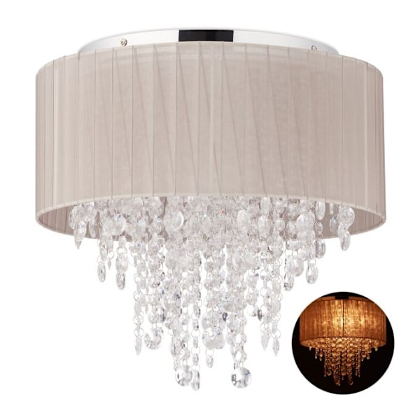 Kristallkrona med lampskärm