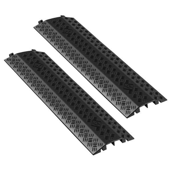 Ramp för kabelskydd vid nedfall, dubbelkanalig, 2-pack