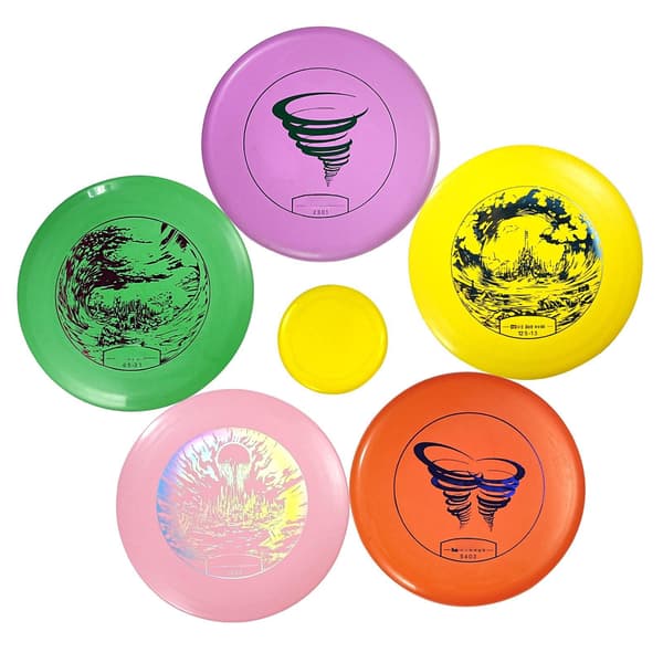Discgolf-startset, 6-delade PDGA-discar med minimarkör