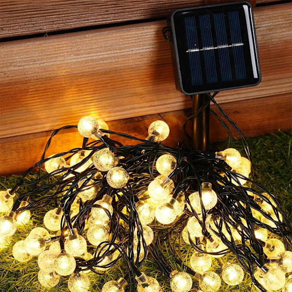 Aurinkoenergialla toimiva puutarhaseppele 100 lämpimällä LED-valolla