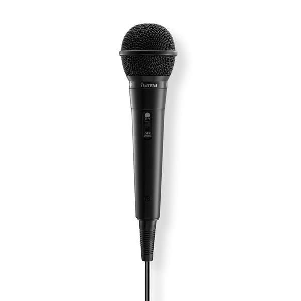 Dynamisk mikrofon med 2,5 m kabel og 6,35 mm adapter